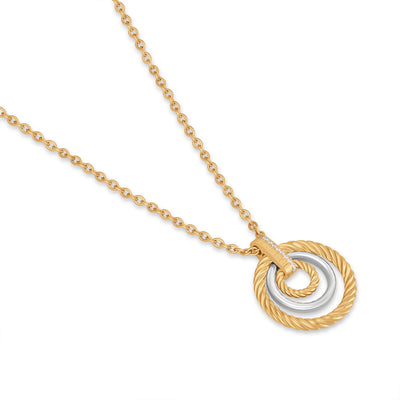 Guy Laroche Eleonore Gold Plated Stainless Steel Pendant Necklace for Women