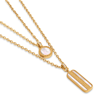 Guy Laroche Nina Gold Plated Stainless Steel Pendant Necklace for Women