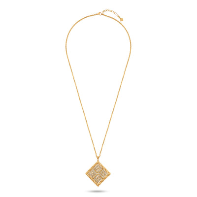Guy Laroche Cecile Gold Plated Stainless Steel Pendant Necklace for Women