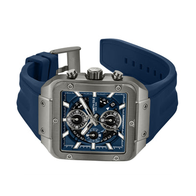 Kenneth Cole New York Arlington Silicone Strap Chronograph Watch for Men, 39.5mm