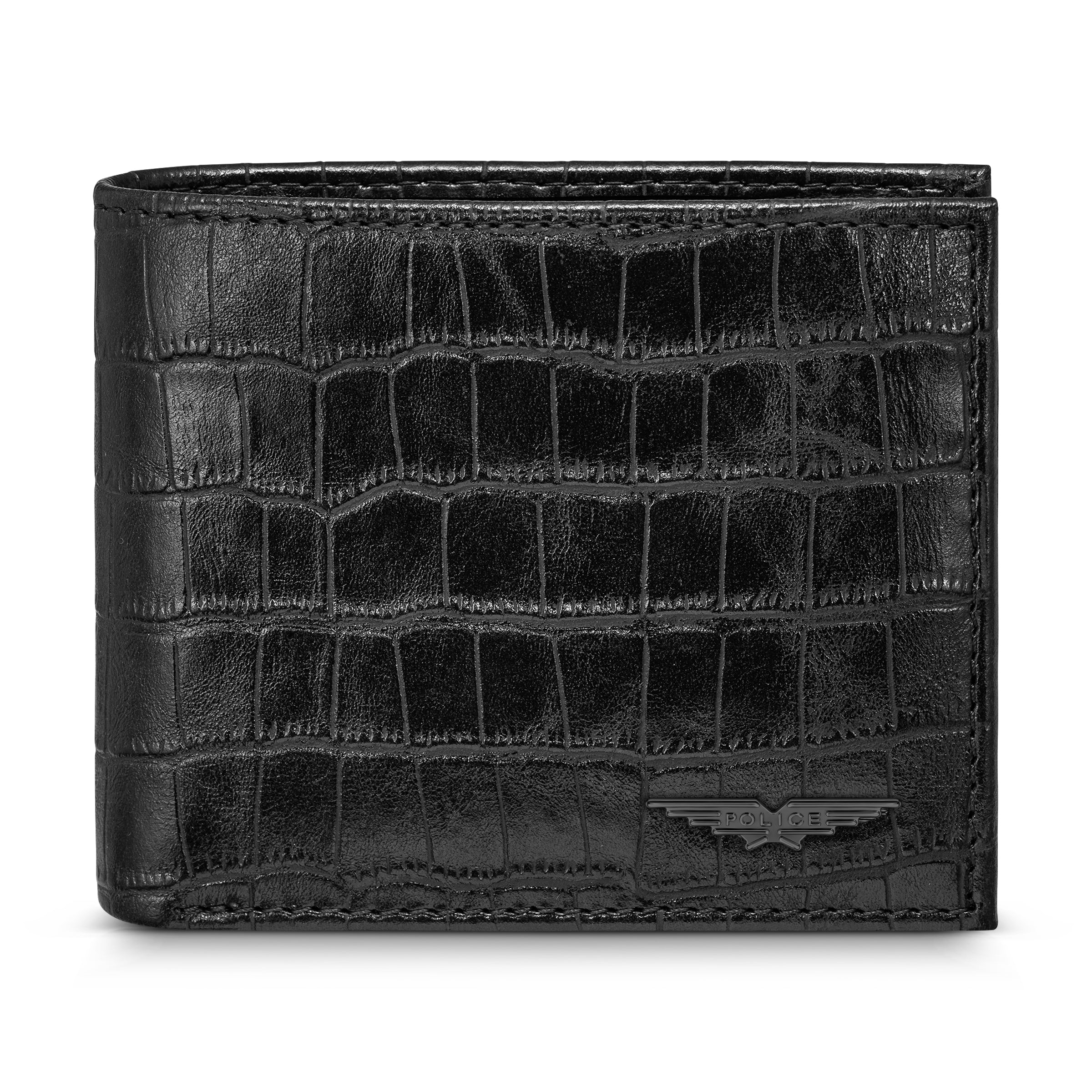 Police Malino Croc Printed Vegan Leather Bi-fold Wallet for Men
