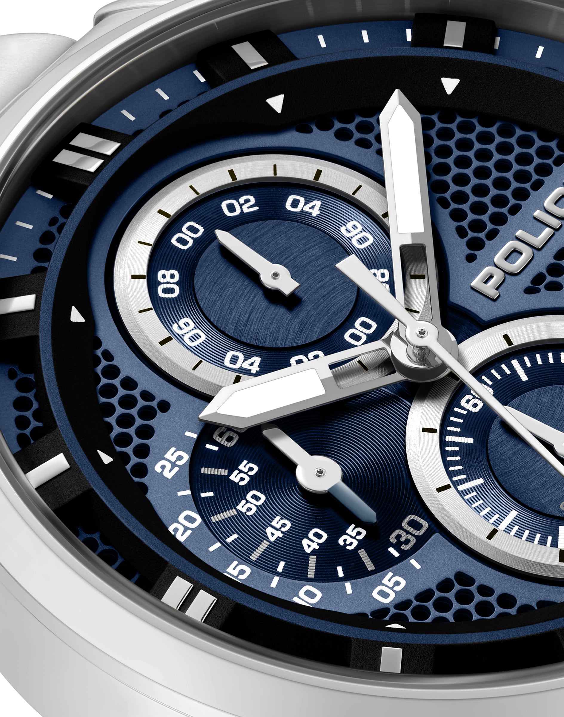 Police Levuka Stainless Steel Bracelet Chronograph Watch for Men, 43.5mm