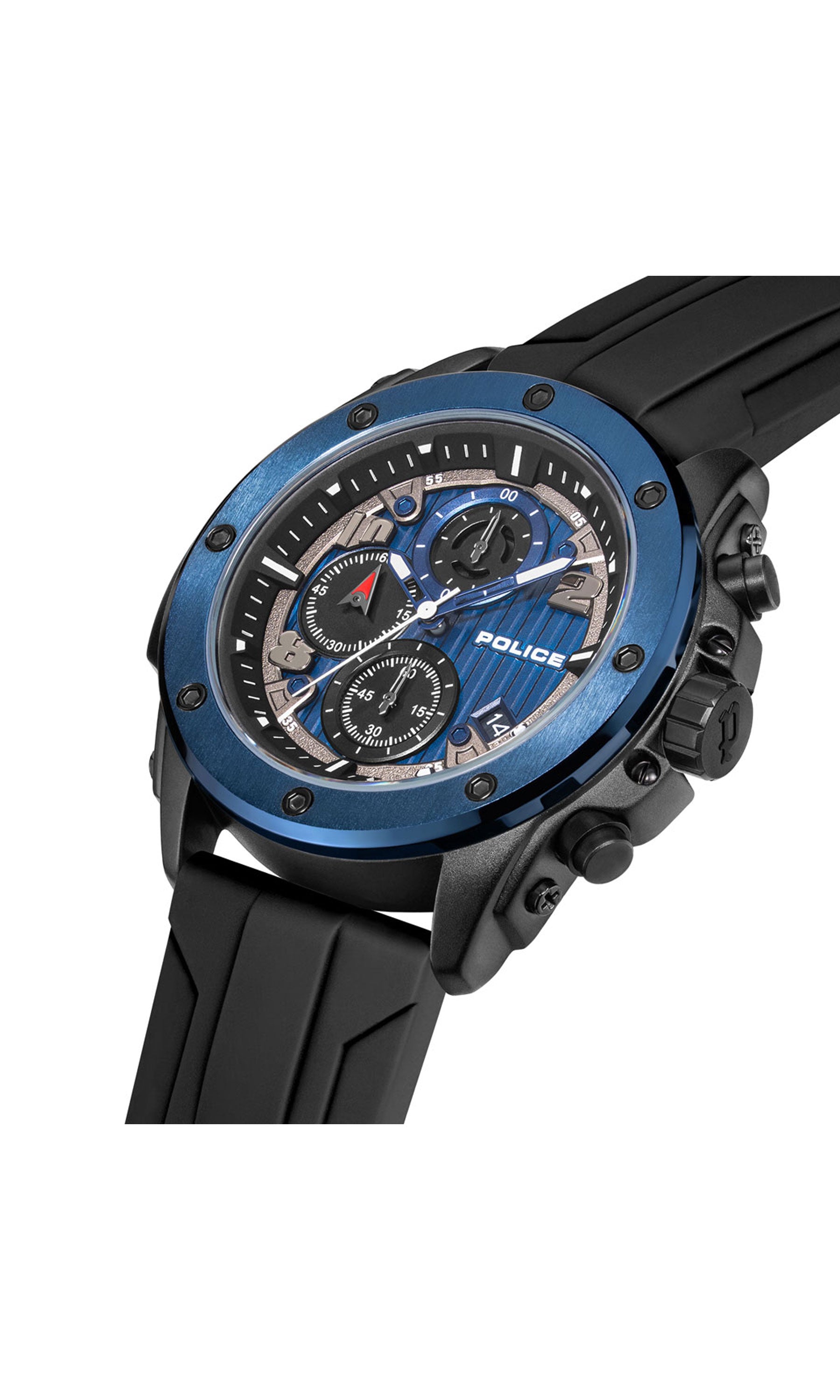 Police Clout Orb Silicone Strap Chronograph Watch 50.4mm