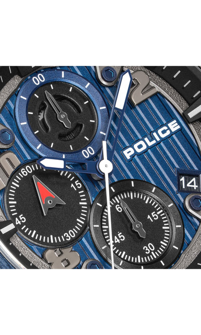 Police Clout Orb Silicone Strap Chronograph Watch 50.4mm