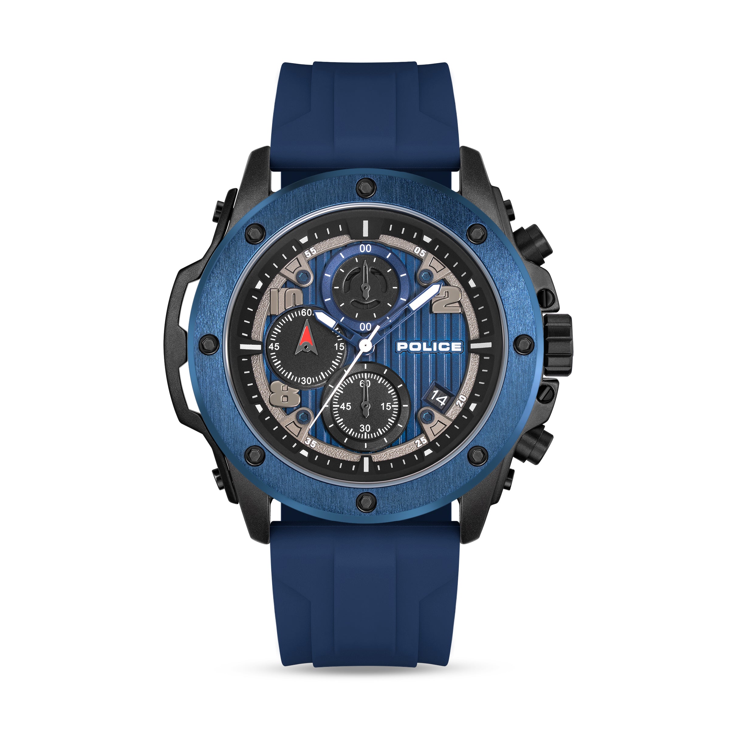 Police Clout Orb Silicone Strap Chronograph Watch 50.4mm