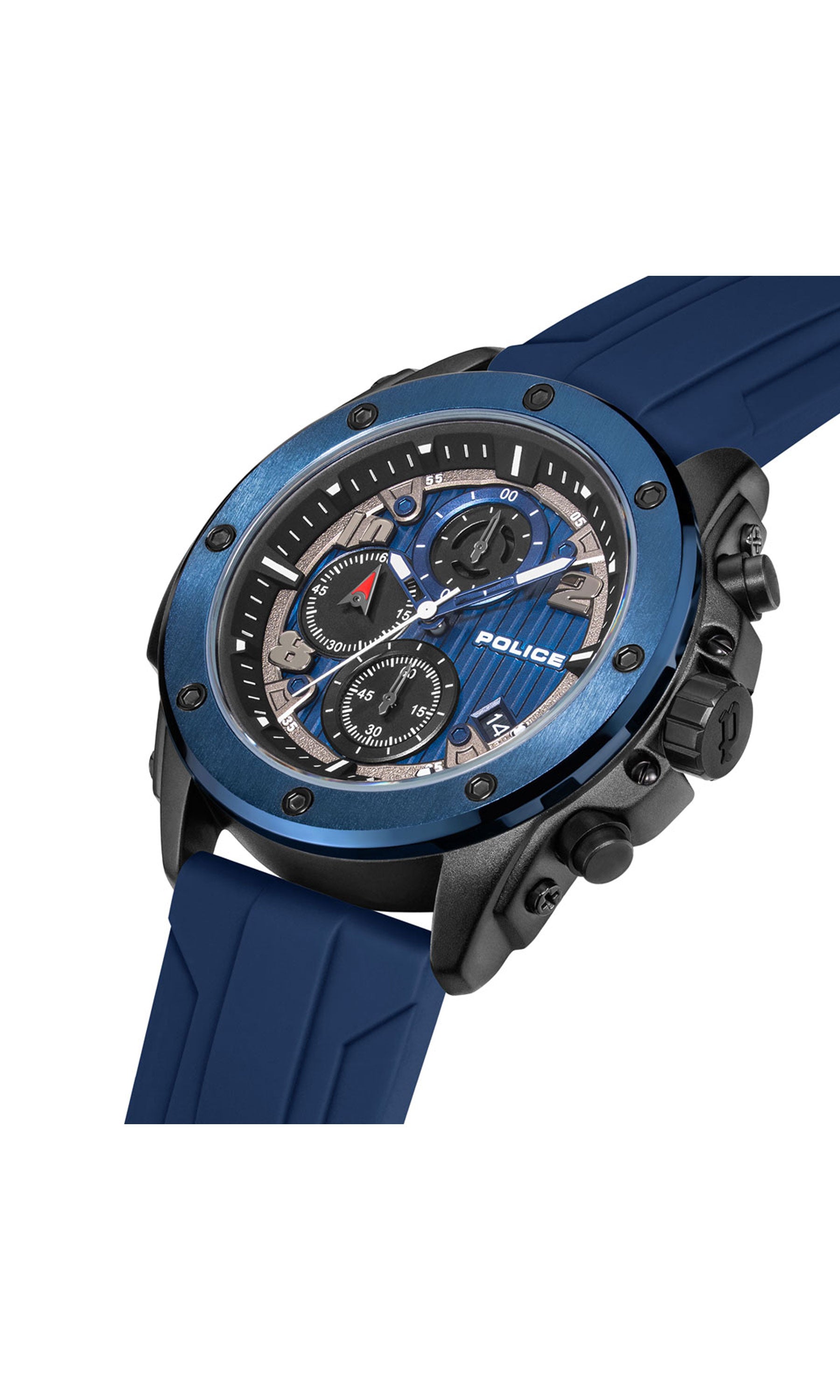 Police Clout Orb Silicone Strap Chronograph Watch 50.4mm