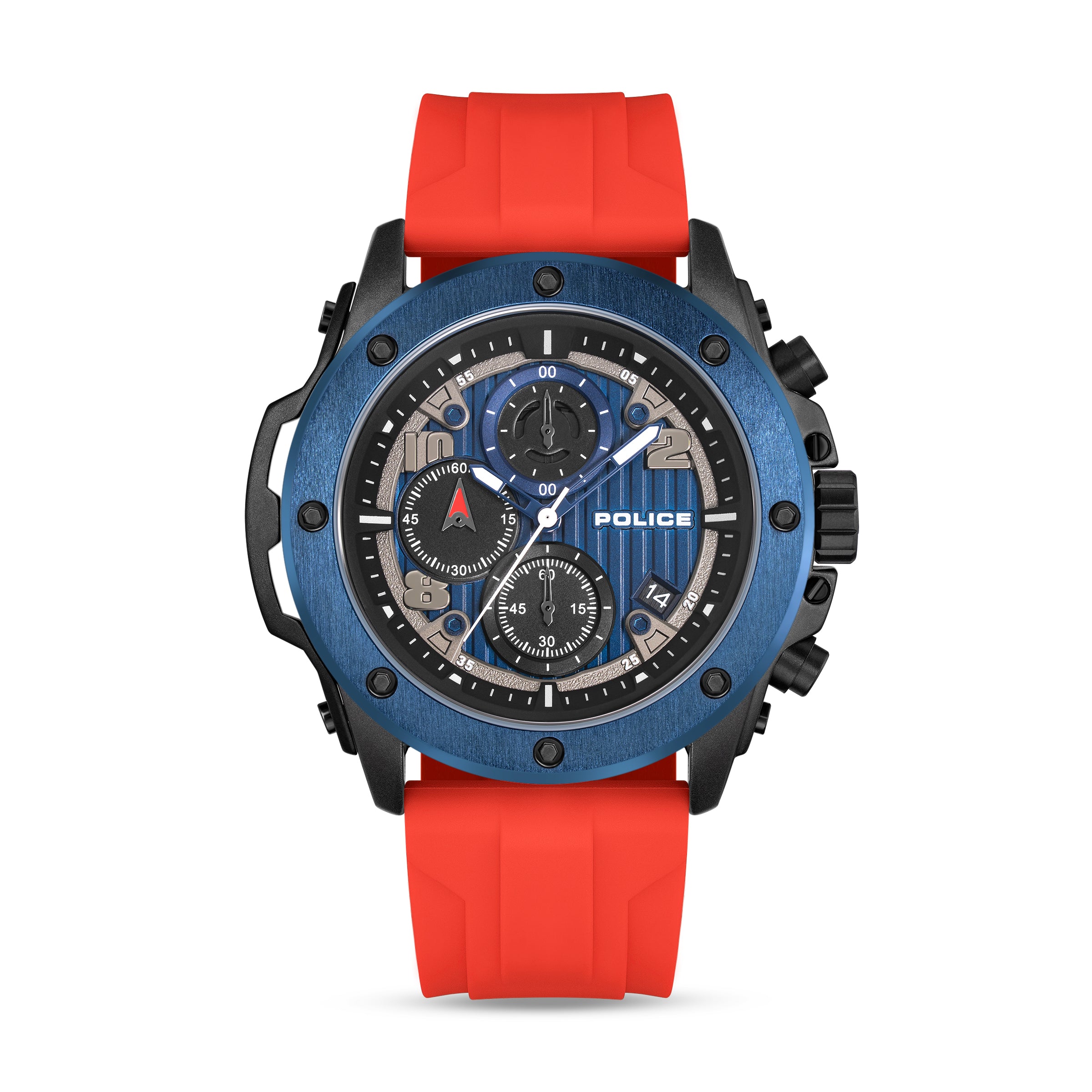 Police Clout Orb Silicone Strap Chronograph Watch 50.4mm