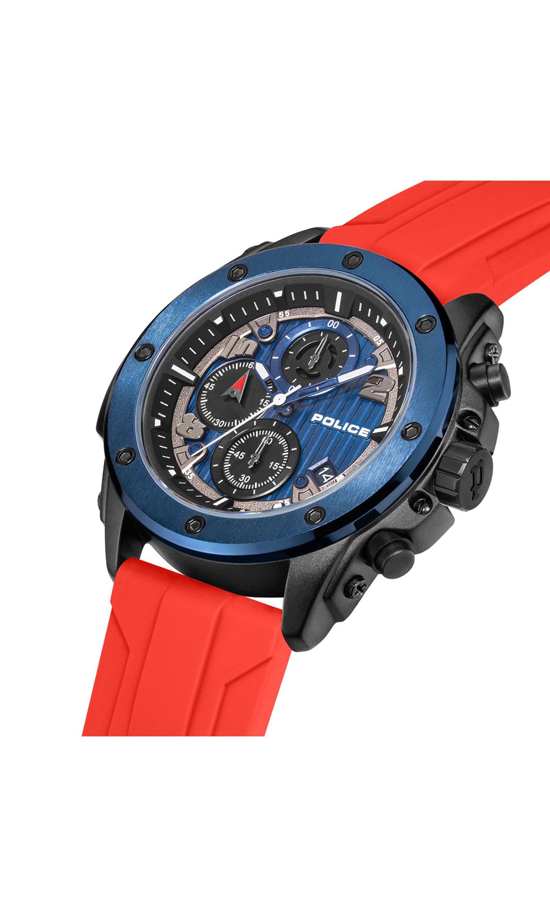Police Clout Orb Silicone Strap Chronograph Watch 50.4mm