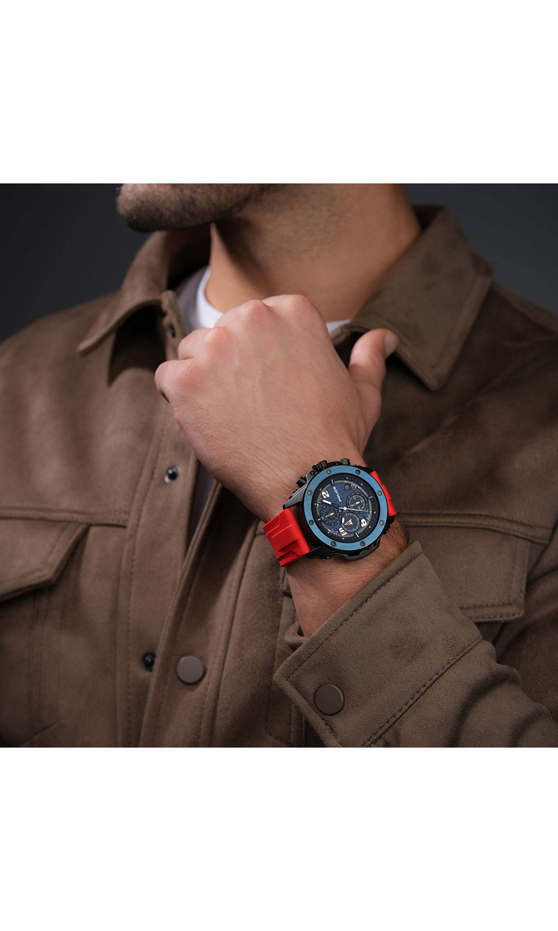 Police Clout Orb Silicone Strap Chronograph Watch 50.4mm