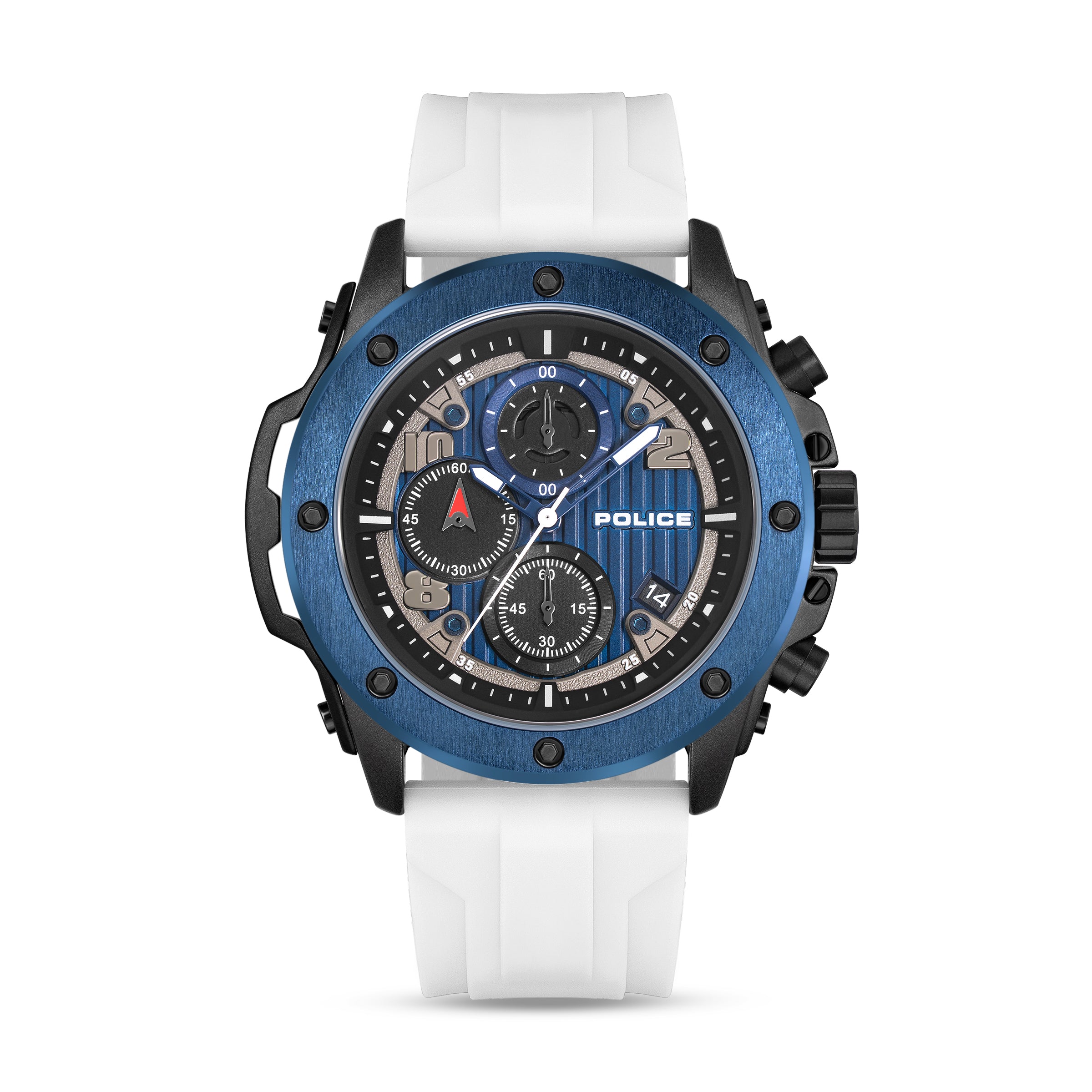 Police Clout Orb Silicone Strap Chronograph Watch 50.4mm