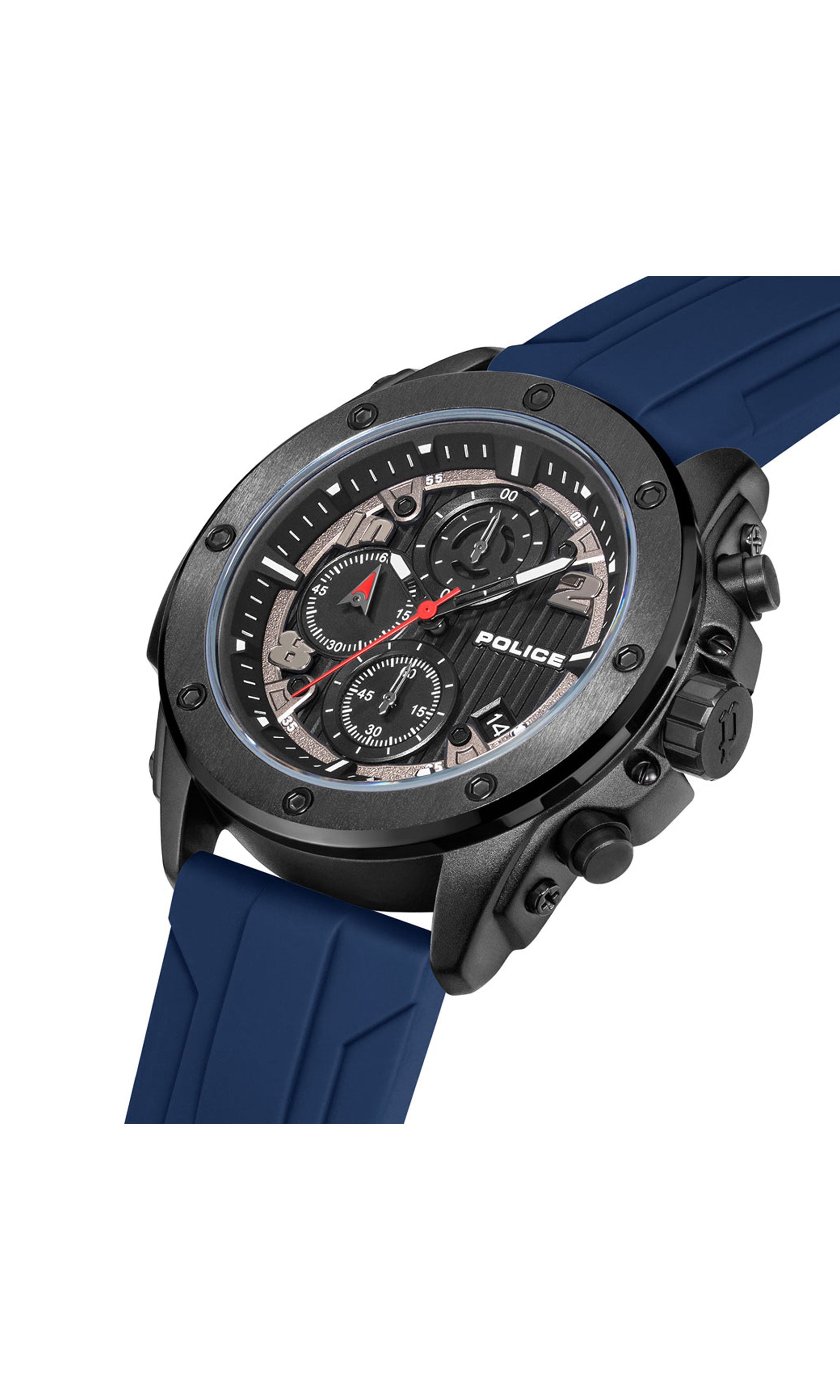Police Clout Orb Silicone Strap Chronograph Watch 50.4mm