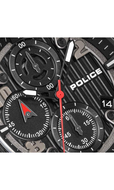 Police Clout Orb Silicone Strap Chronograph Watch 50.4mm