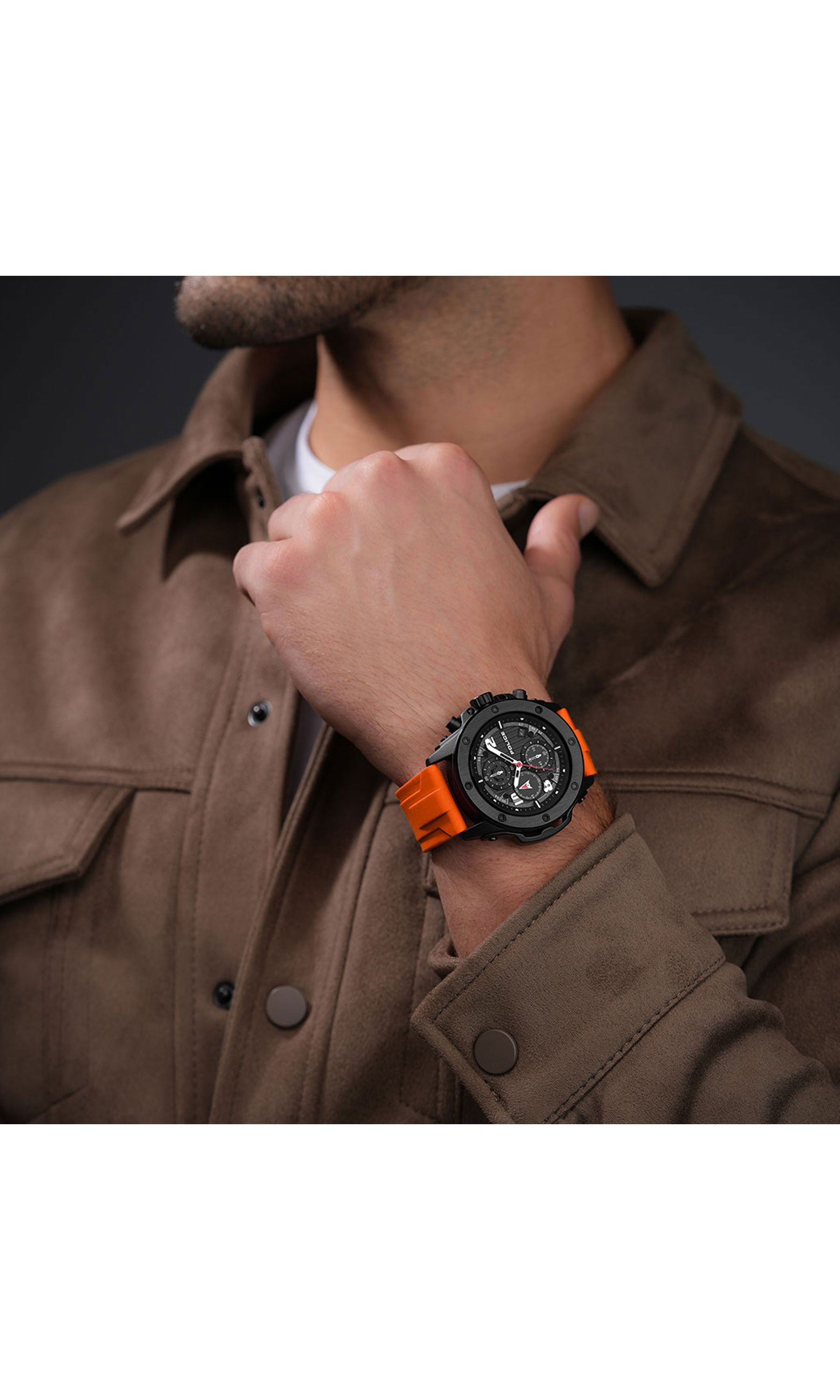 Police Clout Orb Silicone Strap Chronograph Watch 50.4mm