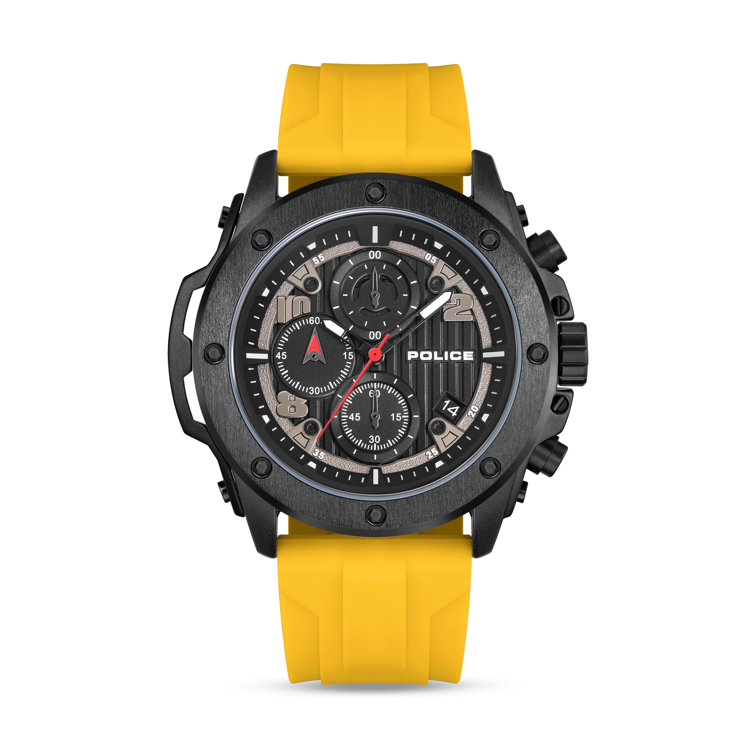 Police Clout Orb Silicone Strap Chronograph Watch 50.4mm