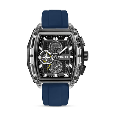 Police Clout Tank Interchangeable Silicone Straps Chronograph Watch for Men, 53.5mm
