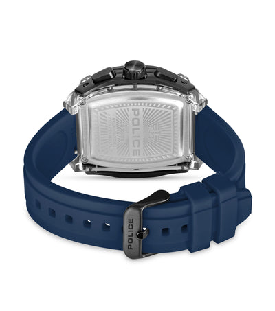 Police Clout Tank Interchangeable Silicone Straps Chronograph Watch for Men, 53.5mm