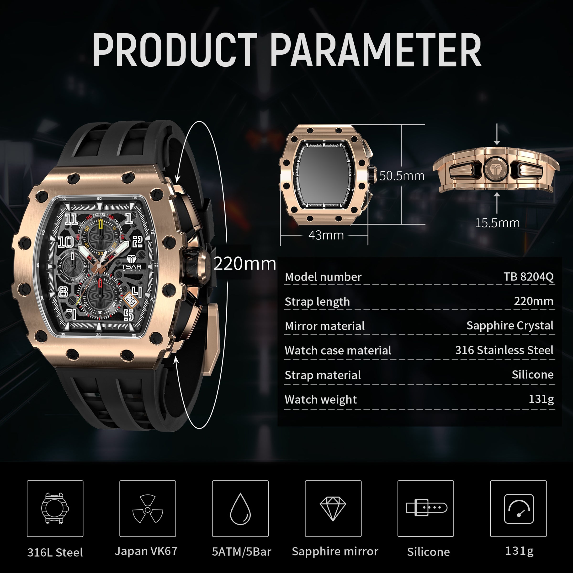 Elemental Series Men's Chronograph Watch