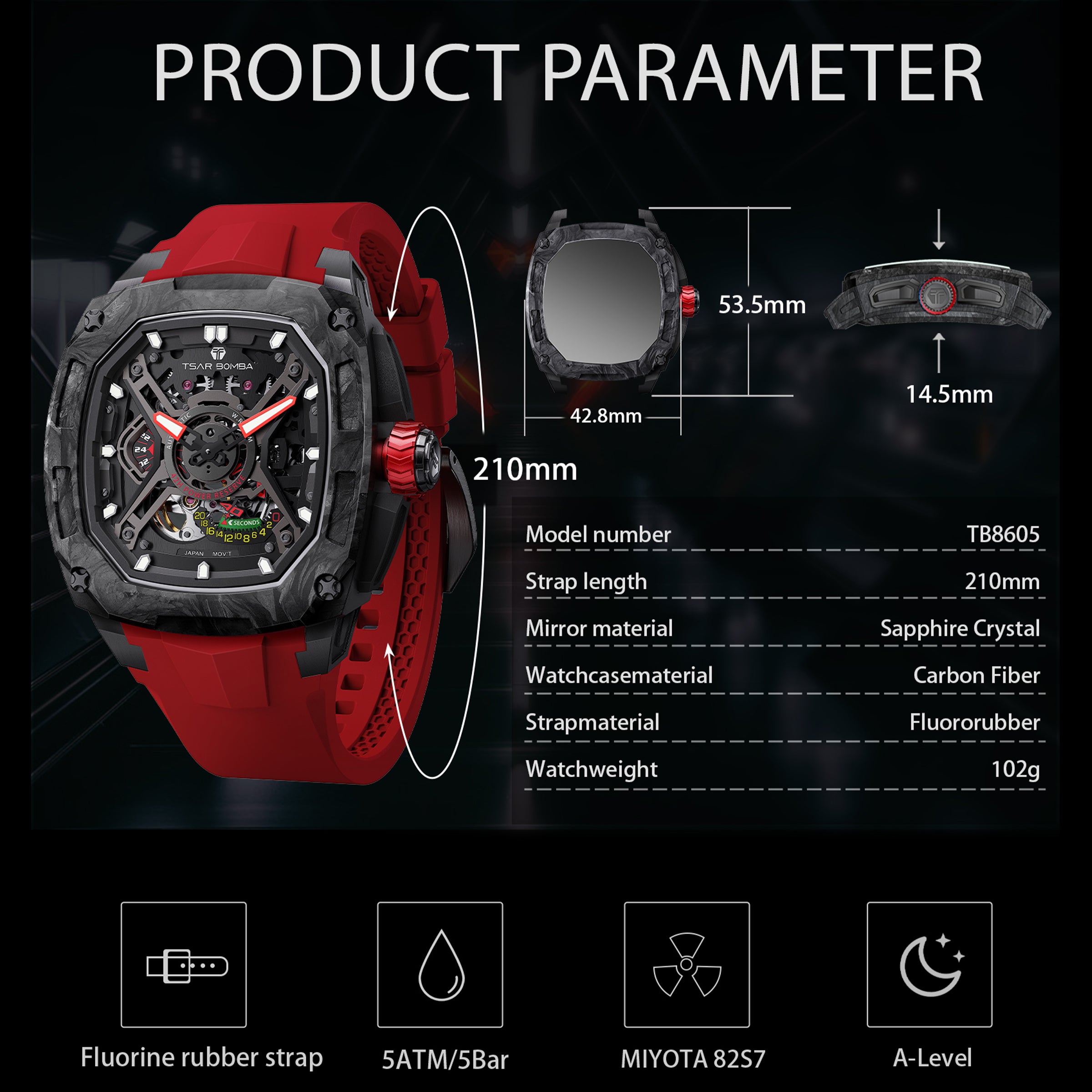 Dark Matter Series Men's Automatic Watch Set