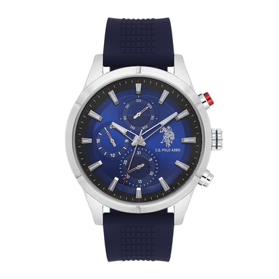 U.S. Polo Assn. Crossing Stainless Steel Bracelet Multifunction Watch for Men, 46mm
