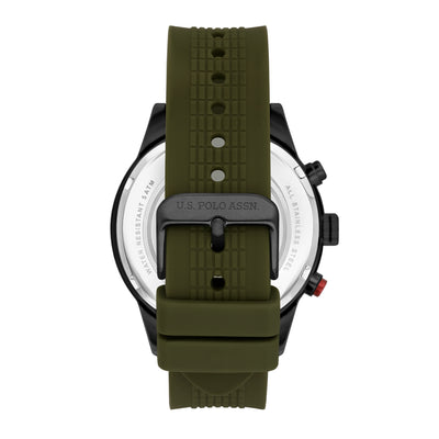 U.S. Polo Assn. Crossing Stainless Steel Bracelet Multifunction Watch for Men, 46mm