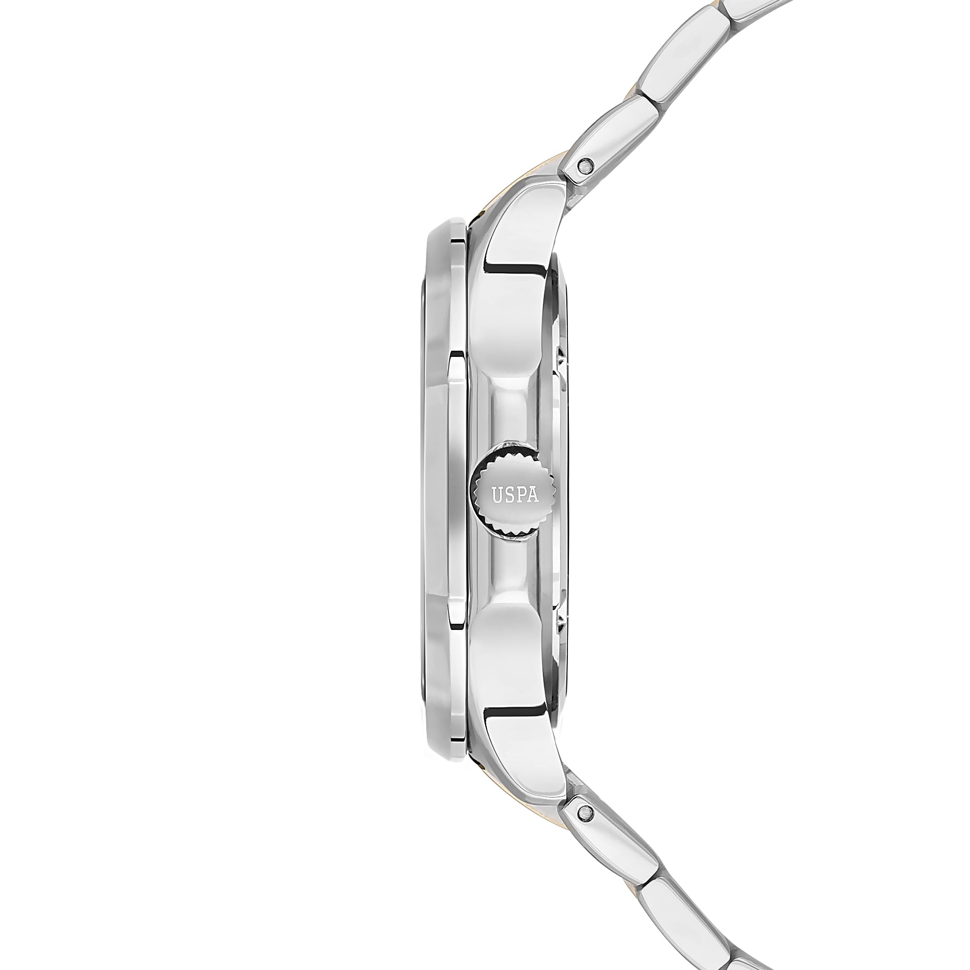 U.S. Polo Assn. Novelties Men's Green Dial Silver Stainless Steel Bracelet Analog Watch 45mm