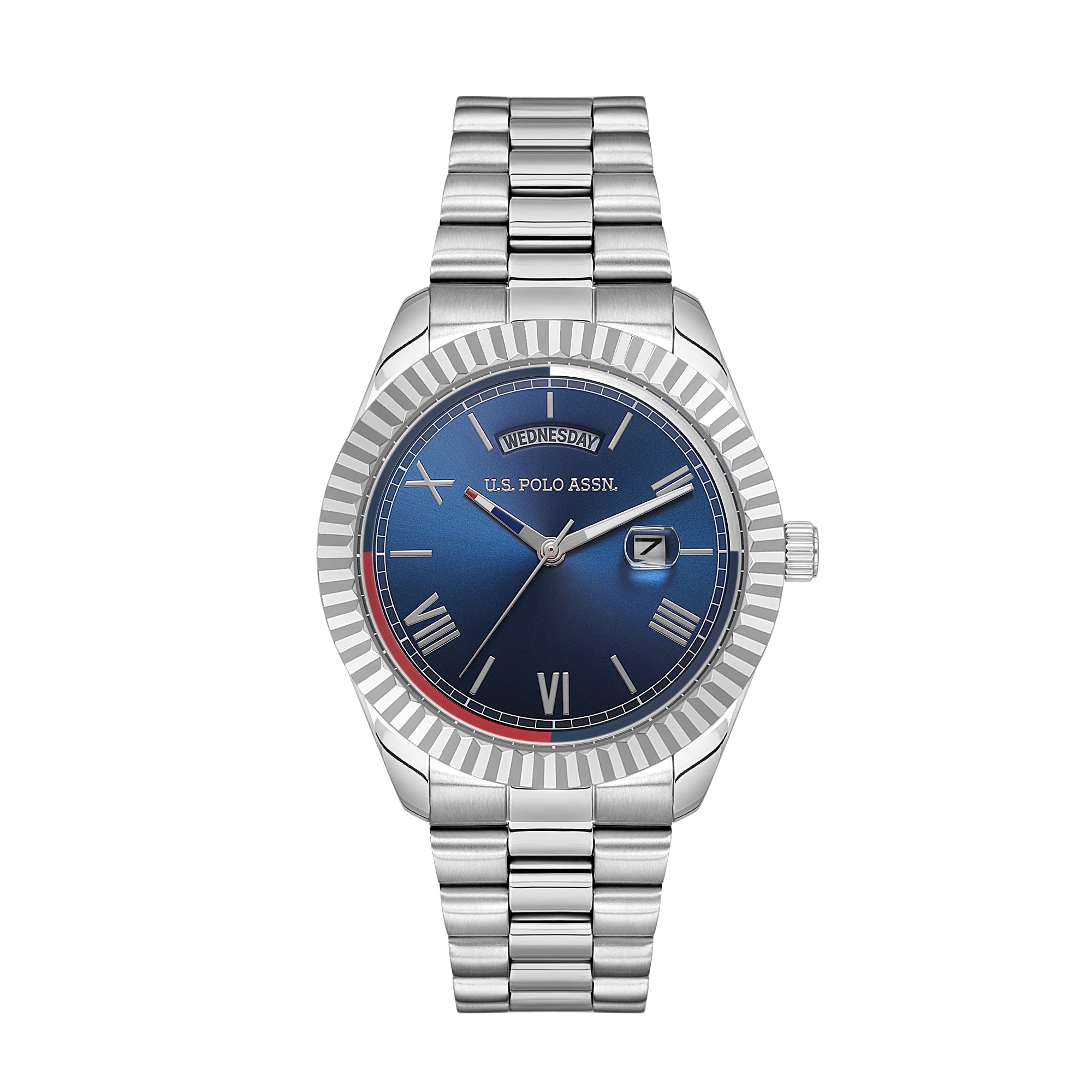 U.S. Polo Assn. Novelties Stainless Steel Bracelet Analog Watch for Men, 42mm