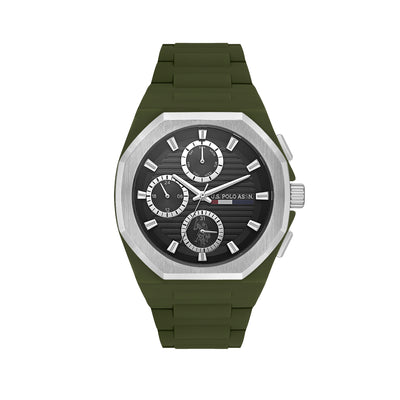 U.S. Polo Assn. Crossing Stainless Steel Bracelet Multifunction Watch fo Men, 42mm