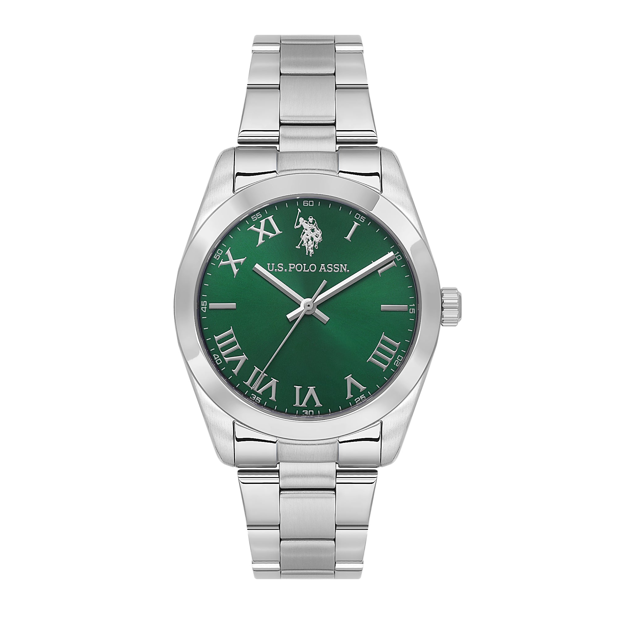 U.S. Polo Assn. Novelties Stainless Steel Bracelet Analog Watch for Men, 40mm