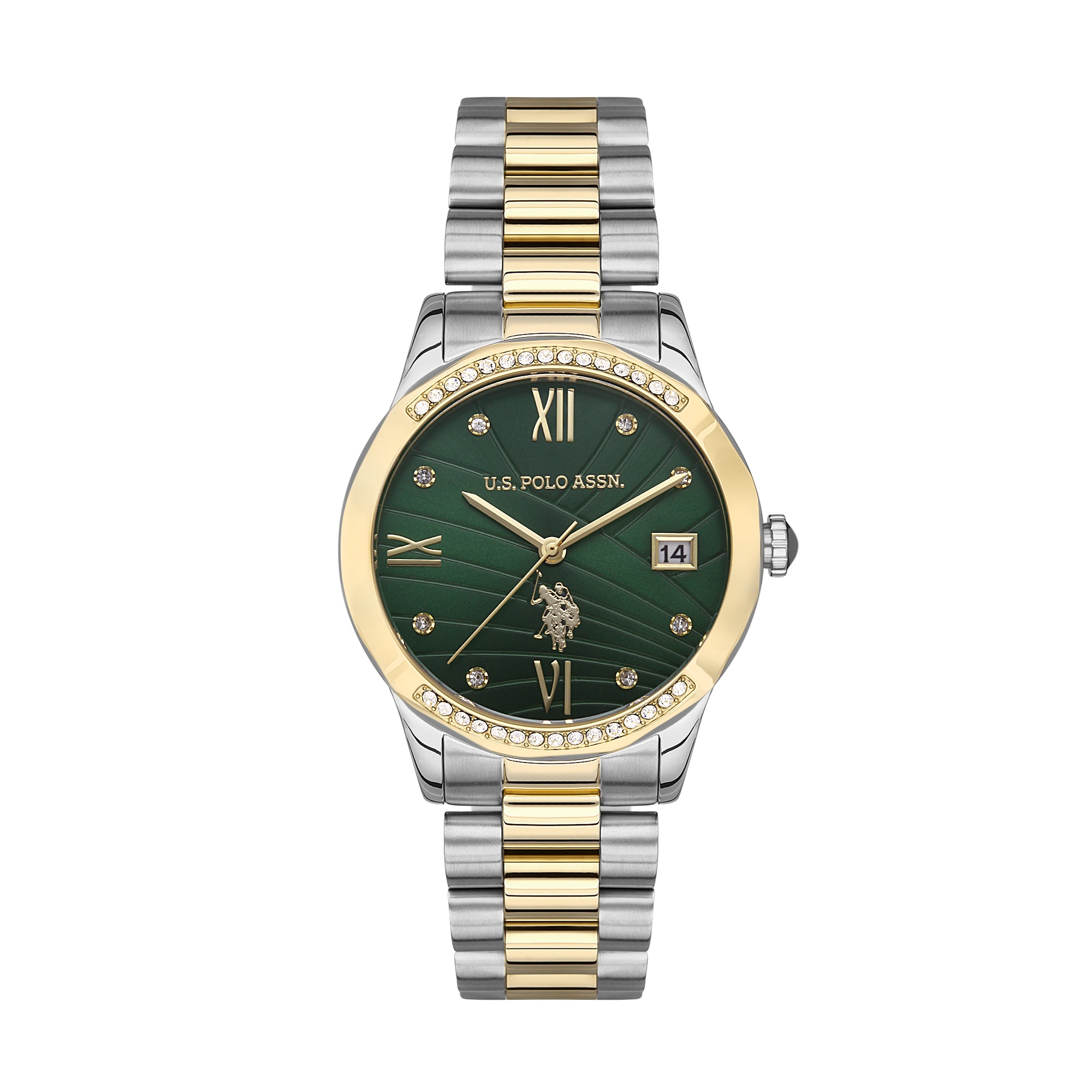 U.S. Polo Assn. Stile Stainless Steel Bracelet Analog Watch for Women, 36mm
