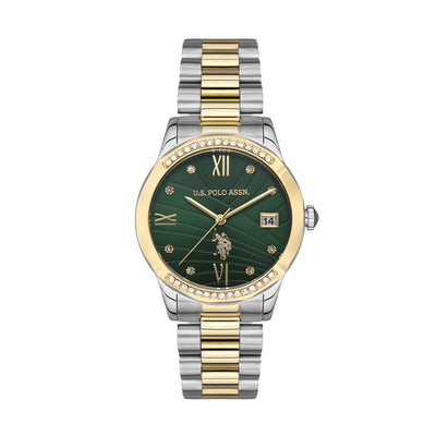 U.S. Polo Assn. Stile Stainless Steel Bracelet Analog Watch for Women, 36mm