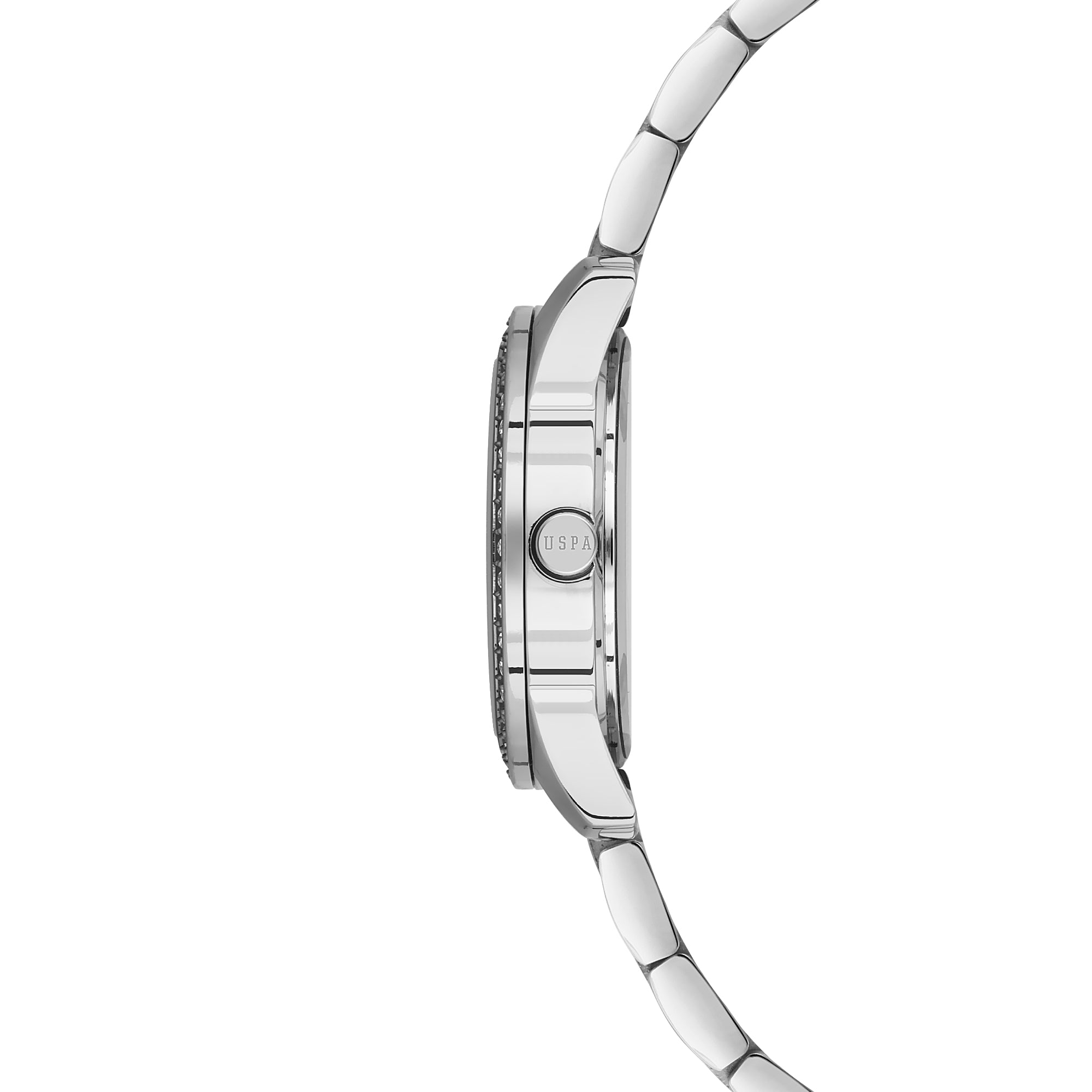 U.S. Polo Assn. Novelties Stainless Steel Bracelet Analog Watch for Women, 28mm