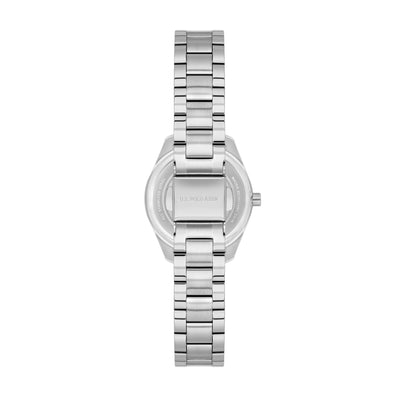 U.S. Polo Assn. Novelties Stainless Steel Bracelet Analog Watch for Women, 28mm