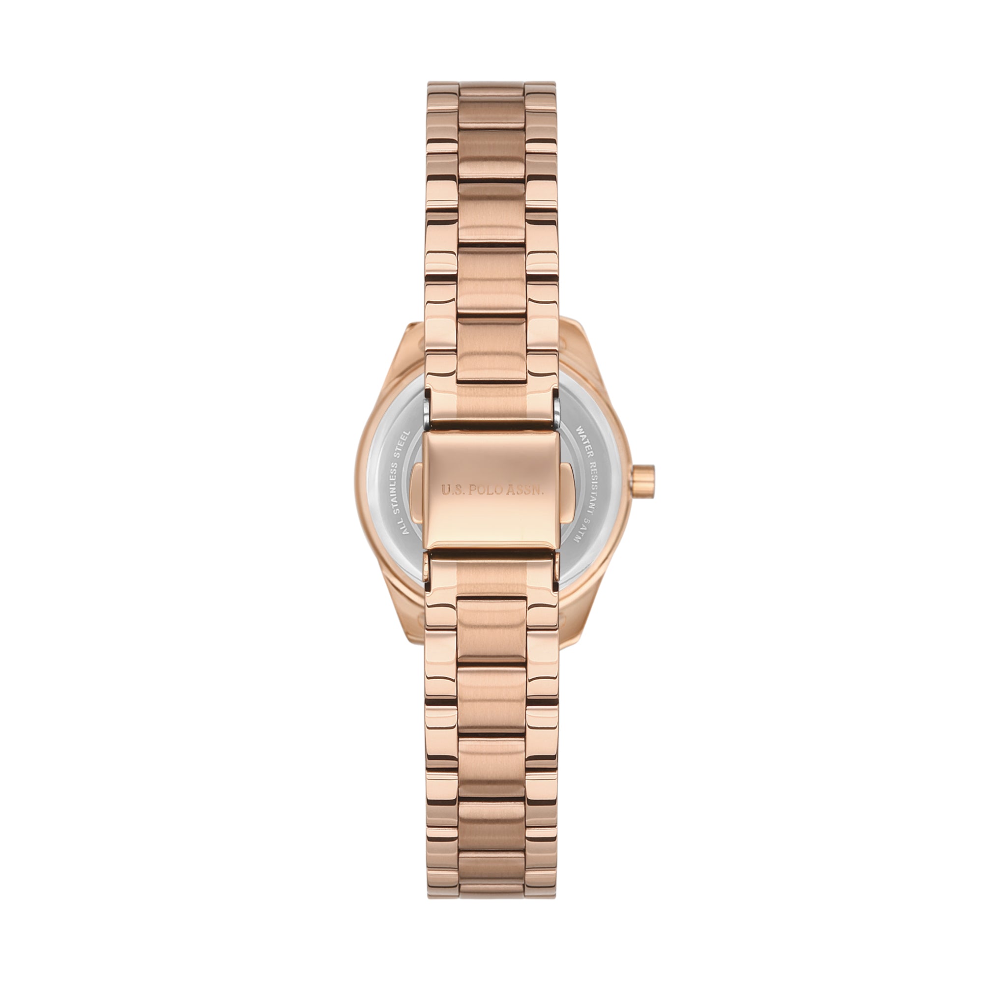 U.S. Polo Assn. Novelties Stainless Steel Bracelet Analog Watch for Women, 28mm