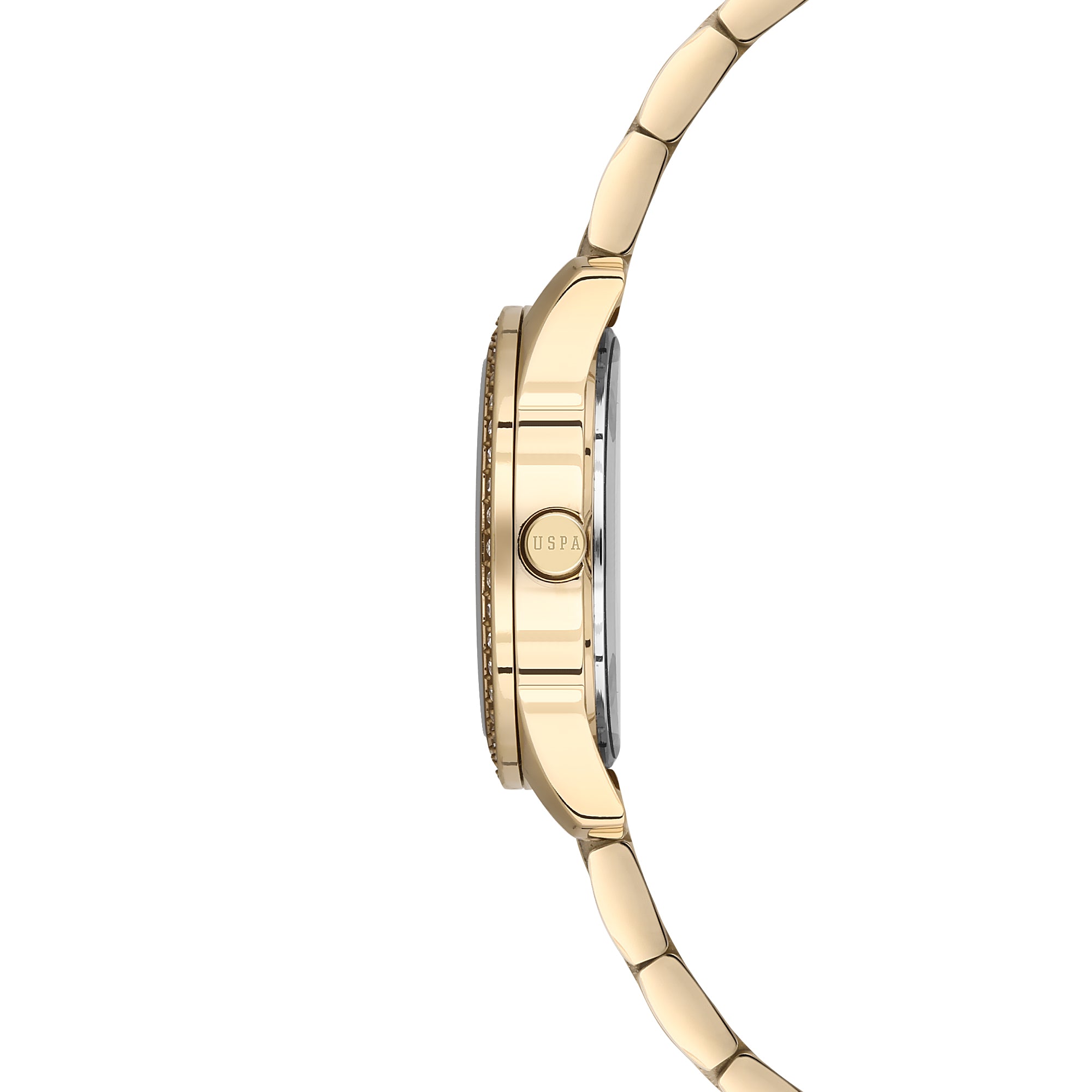 U.S. Polo Assn. Novelties Stainless Steel Bracelet Analog Watch for Women, 28mm