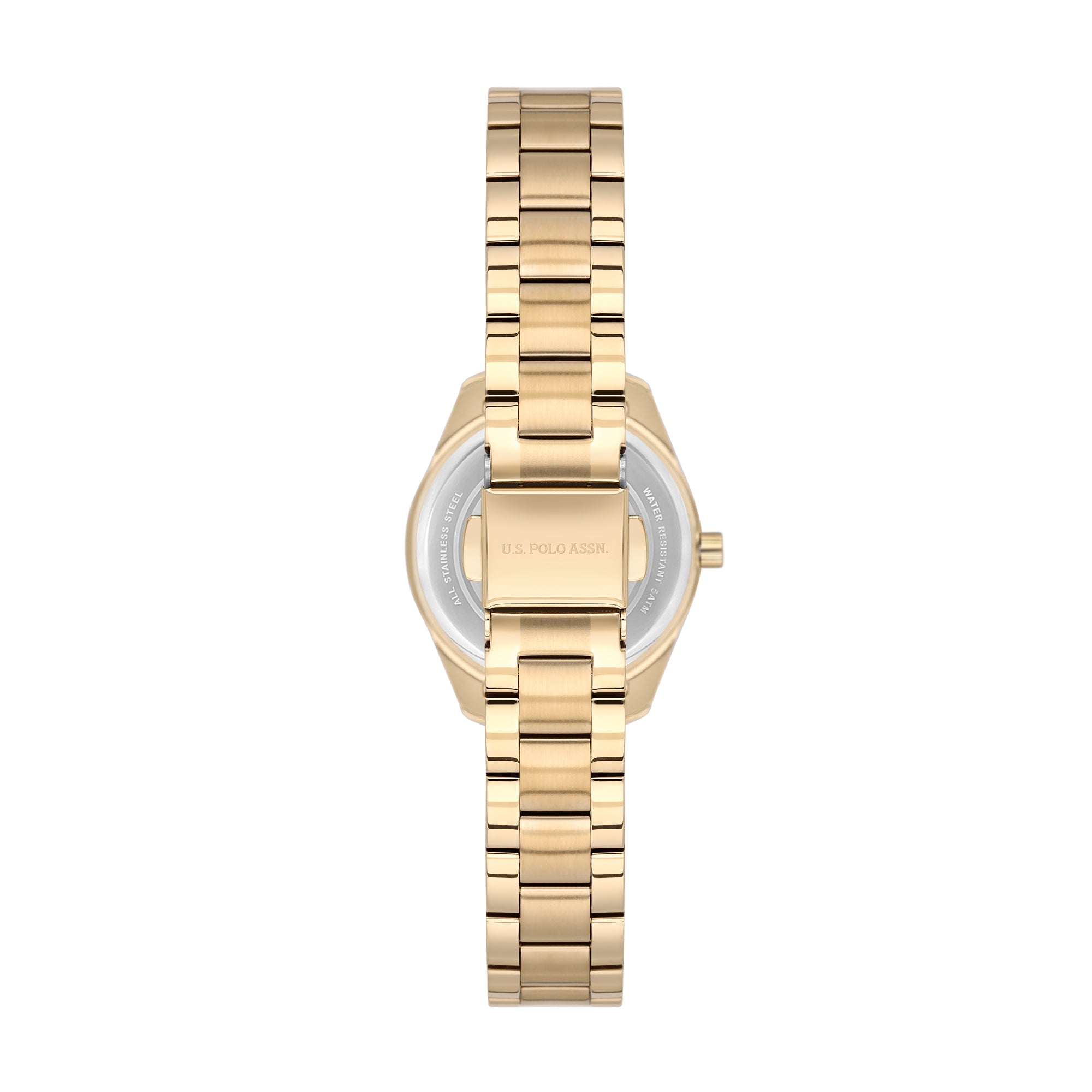 U.S. Polo Assn. Novelties Stainless Steel Bracelet Analog Watch for Women, 28mm