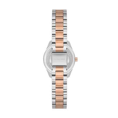 U.S. Polo Assn. Novelties Stainless Steel Bracelet Analog Watch for Women, 28mm