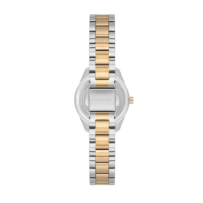 U.S. Polo Assn. Novelties Stainless Steel Bracelet Analog Watch for Women, 28mm