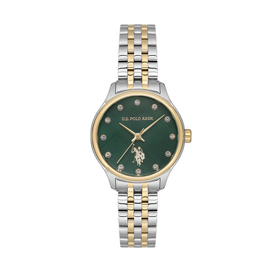 U.S. Polo Assn. Stile Stainless Steel Bracelet Analog Watch for Women, 30mm