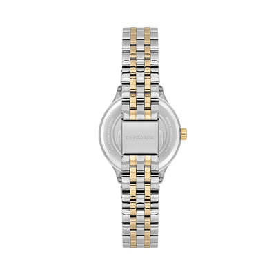 U.S. Polo Assn. Stile Stainless Steel Bracelet Analog Watch for Women, 30mm