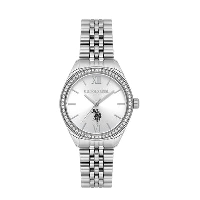 U.S. Polo Assn. Stile Stainless Steel Bracelet Analog Watch for Women, 30mm