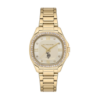 U.S. Polo Assn. Stile Stainless Steel Bracelet Analog Watch for Women, 32mm