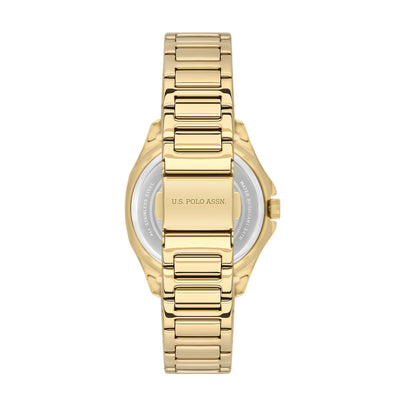 U.S. Polo Assn. Stile Stainless Steel Bracelet Analog Watch for Women, 32mm