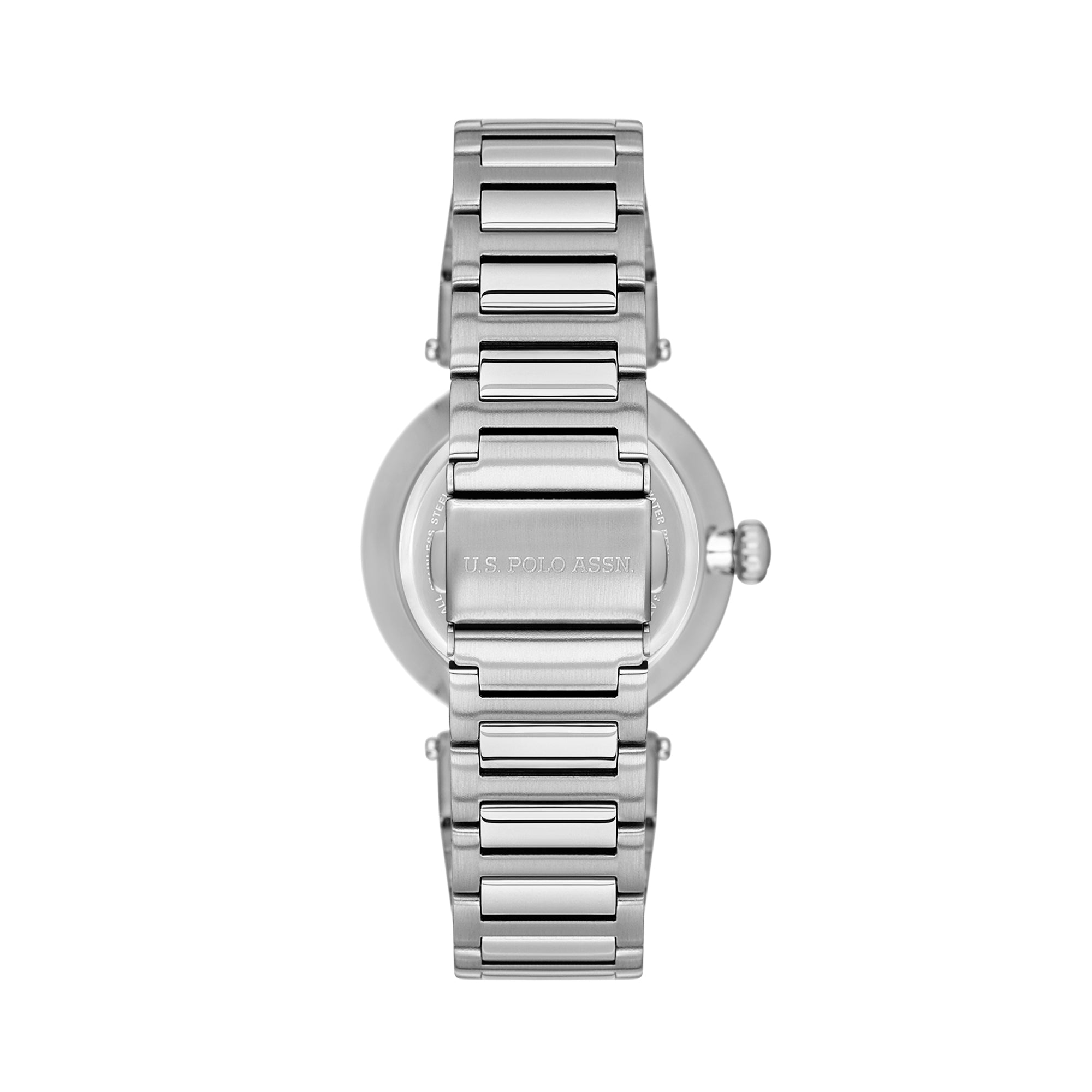 U.S. Polo Assn. Novelties Stainless Steel Bracelet Analog Watch for Women, 34mm