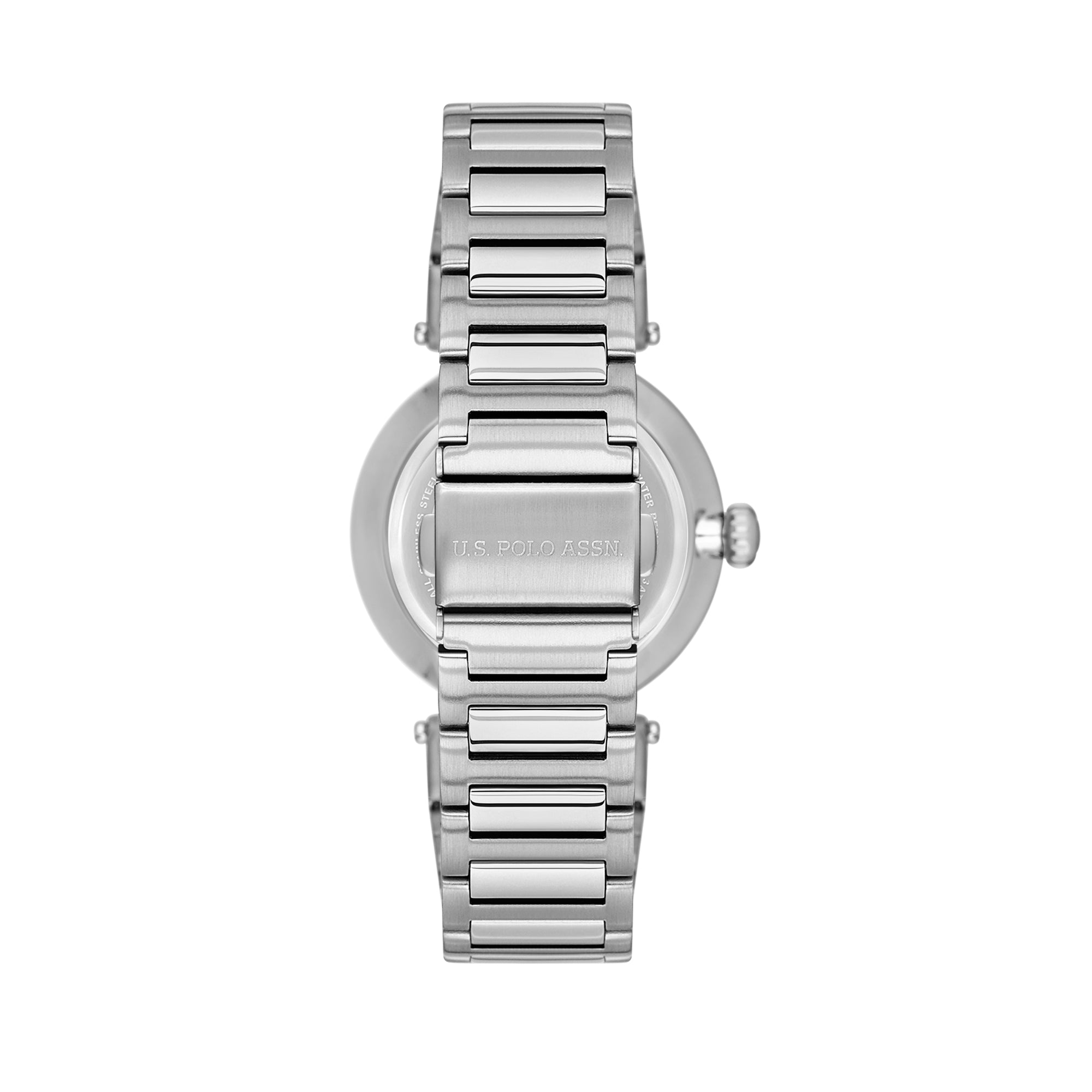 U.S. Polo Assn. Novelties Stainless Steel Bracelet Analog Watch for Women, 34mm