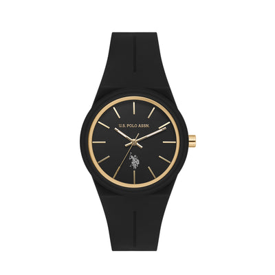 U.S. Polo Assn. Novelties Silicone Strap Analog Watch for Women, 40mm