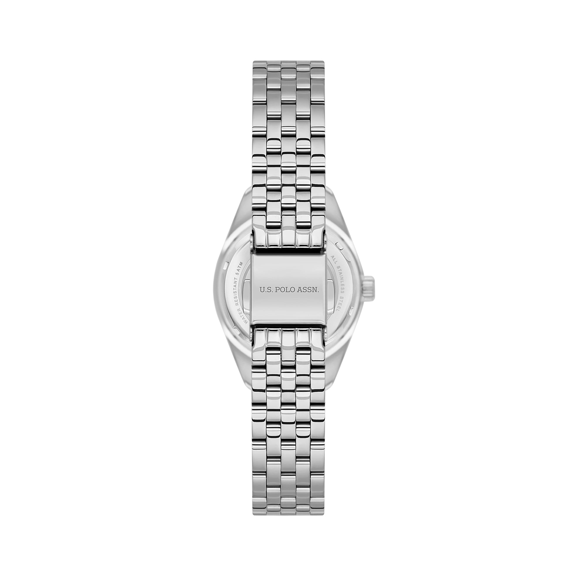 U.S. Polo Assn. Novelties Stainless Steel Bracelet Analog Watch for Women, 28mm