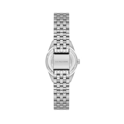 U.S. Polo Assn. Novelties Stainless Steel Bracelet Analog Watch for Women, 28mm