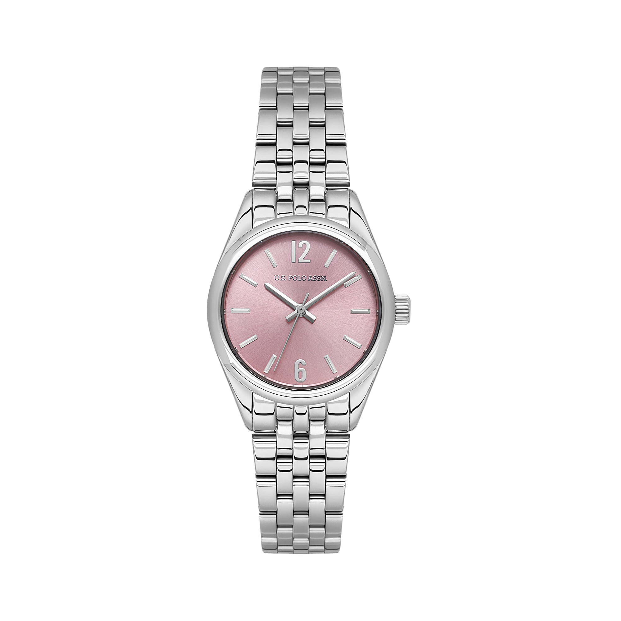 U.S. Polo Assn. Novelties Stainless Steel Bracelet Analog Watch for Women, 28mm