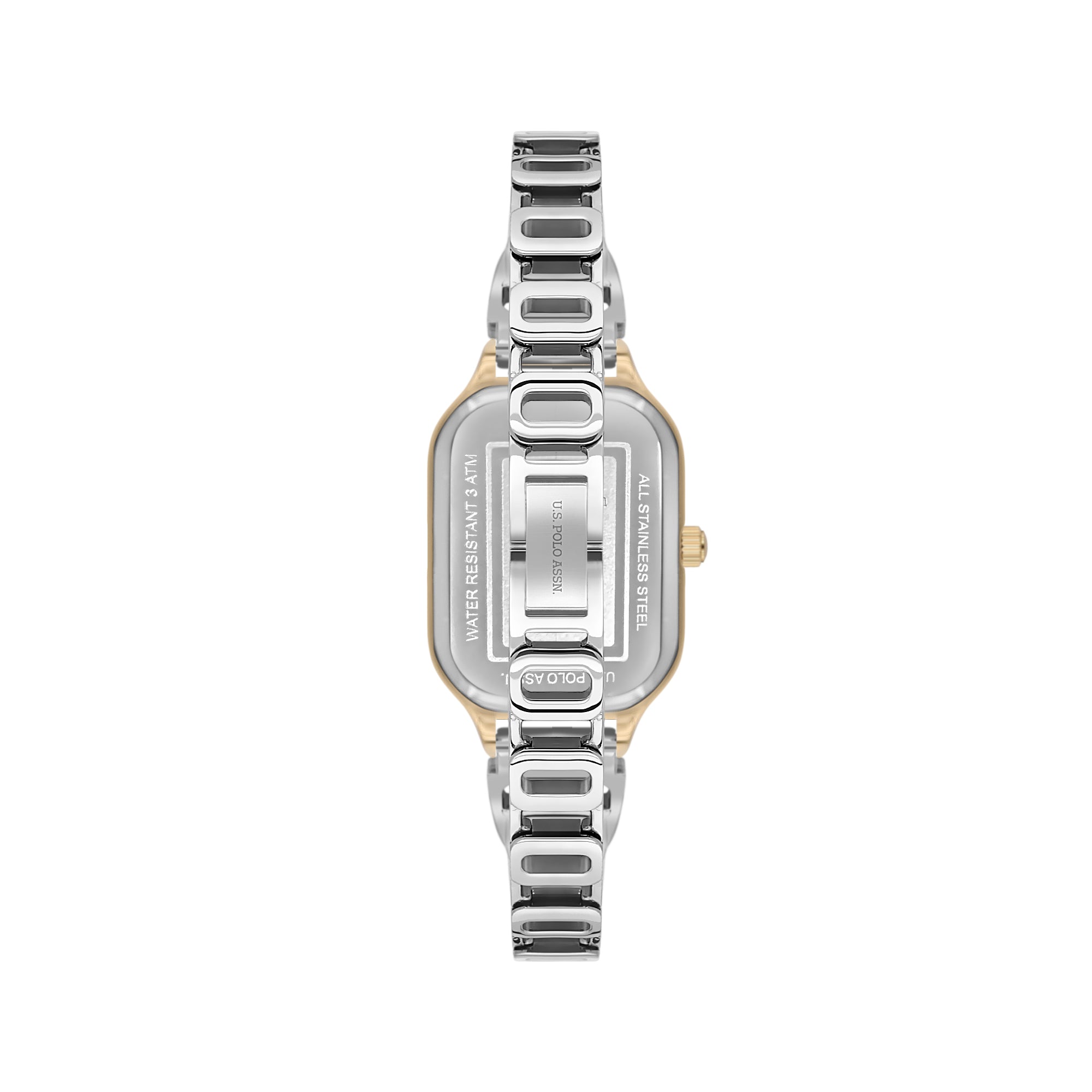 U.S. Polo Assn. Novelties Stainless Steel Bracelet Analog Watch for Women, 30mm
